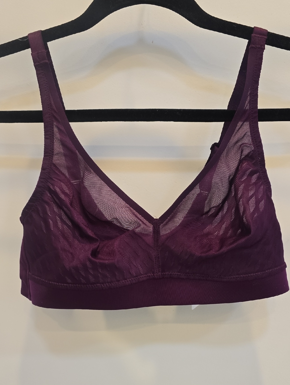 NWT Wacoal Ultimate Lift Wire Free Bra Size 36B In Plum Color